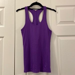 Under Armour Purple Ribbed Racerback Tank Size Small